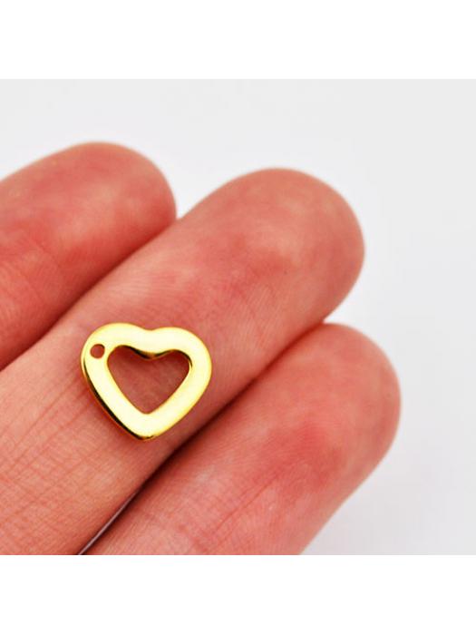 Pendant Stainless Steel gold heart tiny