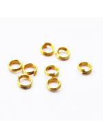 Jump ring double loop gold 5 mm