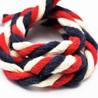Sznurek skręcany bawełniany 5 mm navy wzór 1  Sznurek skręcany bawełniany 5 mm navy wzór 1