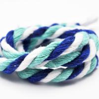 Sznurek skręcany bawełniany 5 mm navy wzór 3 Sznurek skręcany bawełniany 5 mm navy wzór 3