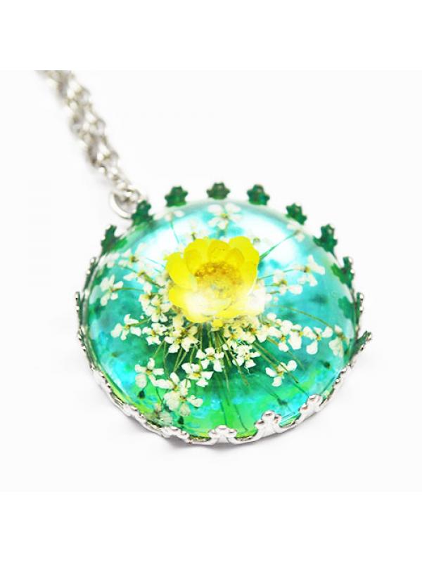 Resin real flower cabochon rose
