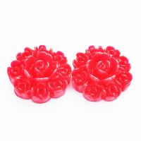 Kaboszon okrągły kwiatki czerwony Kaboszon okrągły kwiatki czerwony