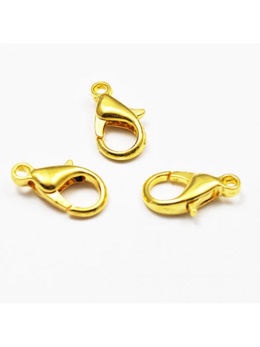 Lobster claw gold 14 x 8 mm