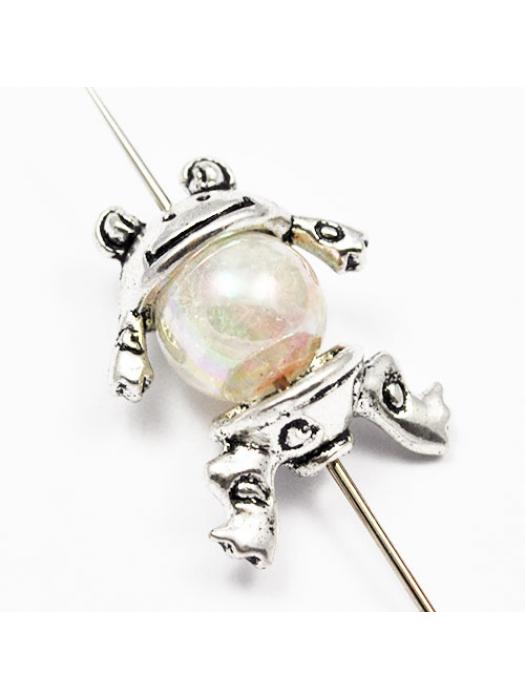 Bead silver frog