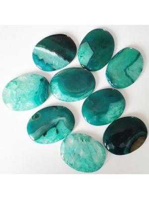 Kaboszon 30 x 40 agat teal