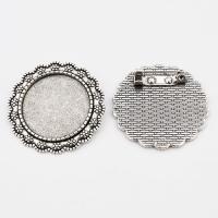 Baza broszki ozdobna srebrna 25 mm Baza broszki ozdobna srebrna 25 mm
