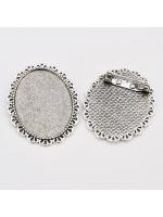 Base silver brooches  30 x 40 mm