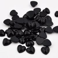 Kaboszon serce czarne 8 x 8 mm 5 szt. Kaboszon serce czarne 8 x 8 mm 5 szt.