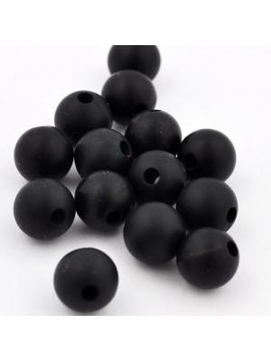 Koralik silikonowy 9 mm czarny Koralik silikonowy 9 mm czarny
