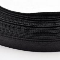 Wstążka satynowa 6 mm czarna 22 mb Wstążka satynowa 6 mm czarna 22 mb