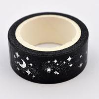 Washi tape kaktusy w czarna księżyc i gwiazdy Washi tape kaktusy w czarna księżyc i gwiazdy