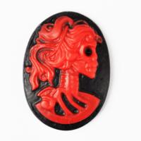 Kamea kościotrup czarno-czerwona Kamea kościotrup czarno-czerwona