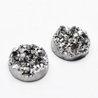 Kaboszon druzy ciemne srebro 12 mm Kaboszon druzy ciemne srebro 12 mm