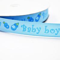 Wstążka niebieska baby boy 14 mm Wstążka niebieska baby boy 14 mm