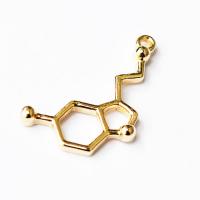 Zawieszka złota związek chemiczny Serotonina - hormon szczęścia Zawieszka złota związek chemiczny Serotonina - hormon szczęścia