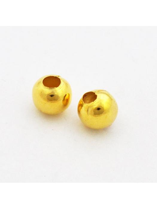 Round gold bead 10 mm