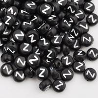 Koralik akrylowy literka czarna Z Koralik akrylowy literka czarna Z