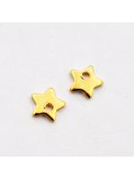 Pendant Stainless Steel gold star 5 mm