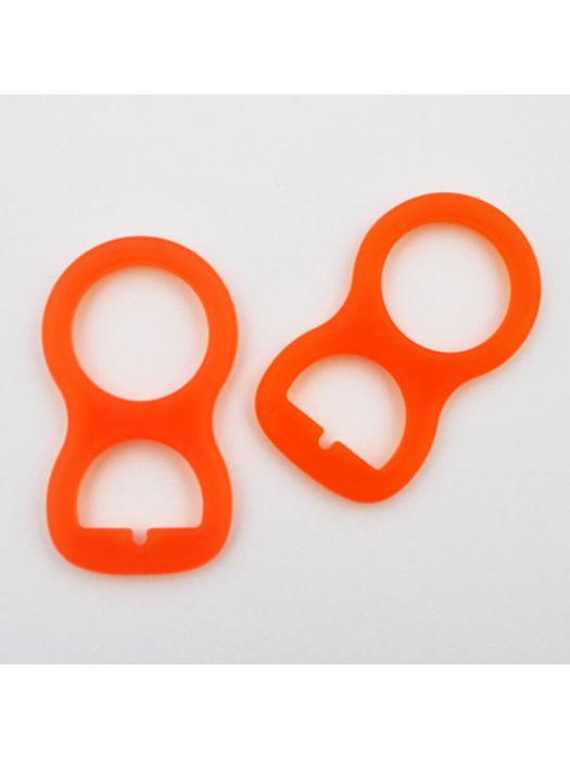 Bead silicone Teething hook orange