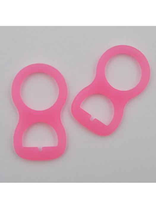 Bead silicone Teething hook light pink