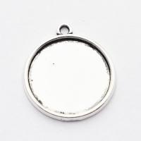 Baza wisiorka okrągła klasyczna srebrna 20 mm Baza wisiorka okrągła klasyczna srebrna 20 mm