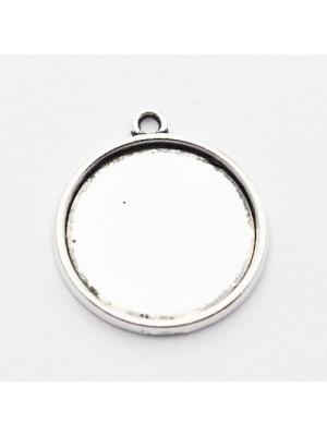 Baza wisiorka okrągła klasyczna srebrna 20 mm Baza wisiorka okrągła klasyczna srebrna 20 mm