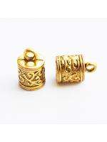 Cord end 6 mm gold