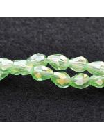 Faceted small drop light green