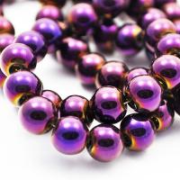 Koralik szklany opalizujący 8 mm fioletowy Koralik szklany opalizujący 8 mm fioletowy
