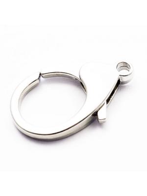 Karabińczyk srebrny 43 x 20 mm Karabińczyk srebrny 43 x 20 mm