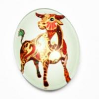 Kaboszon szklany znak zodiaku byk