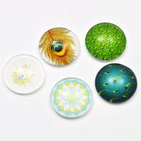 Kaboszon szklany mix pawie oczka 12 mm