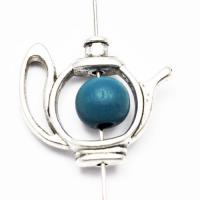 Koralik srebrny czajniczek