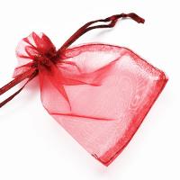 Woreczek z organzy bordowy Woreczek z organzy bordowy