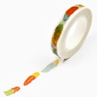 Washi tape kolorowe piórka 8 mm Washi tape kolorowe piórka 8 mm