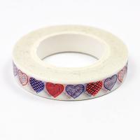 Washi tape kolorowe serduszka 8 mm Washi tape kolorowe serduszka 8 mm