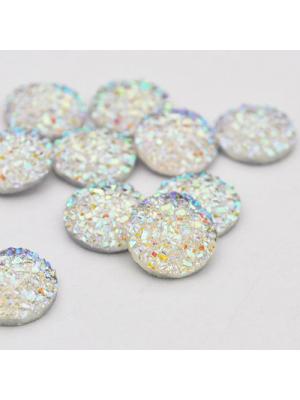 Kaboszon druzy płaski fancy12 mm jasny Kaboszon druzy płaski fancy12 mm jasny