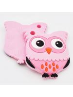 Bead silicone Teething owl pink