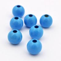 Koralik drewniany kula 10 mm błękitny CE Koralik drewniany kula 10 mm błękitny CE