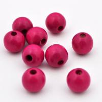 Koralik drewniany kula 10 mm ciemnoróżowy CE Koralik drewniany kula 10 mm ciemnoróżowy CE