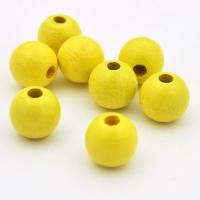 Koralik drewniany kula 10 mm cytrynowy CE Koralik drewniany kula 10 mm cytrynowy CE