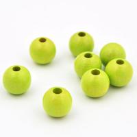 Koralik drewniany kula 10 mm jaskrawozielony CE Koralik drewniany kula 10 mm jaskrawozielony CE
