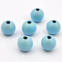 Koralik drewniany kula 10 mm pastelowy niebieski CE Koralik drewniany kula 10 mm pastelowy niebieski CE