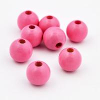 Koralik drewniany kula 10 mm różowy CE Koralik drewniany kula 10 mm różowy CE