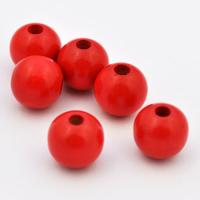 Koralik drewniany kula 12 mm czerwony CE Koralik drewniany kula 12 mm czerwony CE