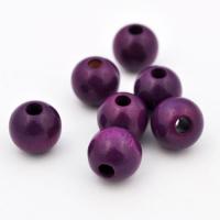Koralik drewniany kula 12 mm fioletowy CE Koralik drewniany kula 12 mm fioletowy CE
