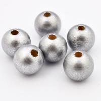 Koralik drewniany kula 12 mm srebrny CE Koralik drewniany kula 12 mm srebrny CE