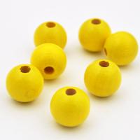 Koralik drewniany kula 12 mm żółty CE Koralik drewniany kula 12 mm żółty CE