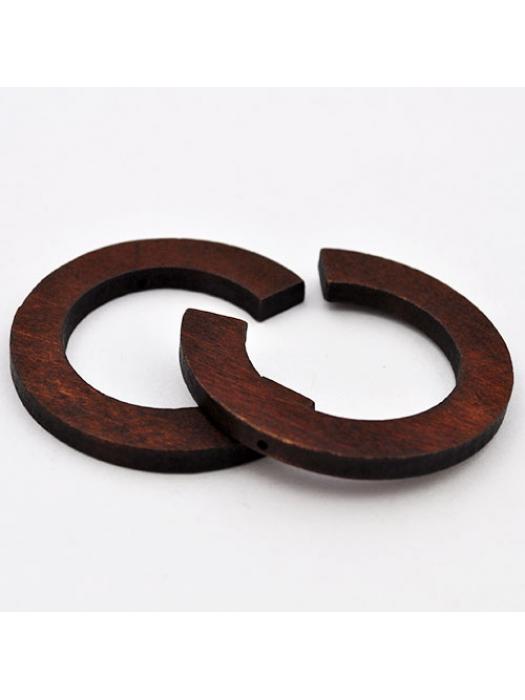 Koralik drewniany kształt C
