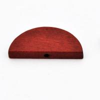 Koralik drewniany półkole brązowy Koralik drewniany półkole brązowy